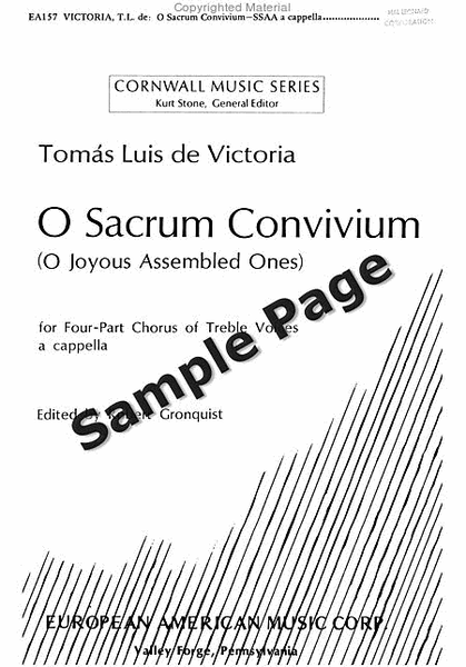 O Joyous Assembled Ones/O Sacrum Convivium