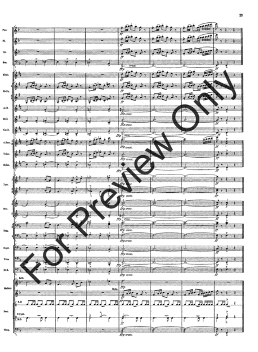 Rivercrest Overture Concert Band scores gallery preview page 25