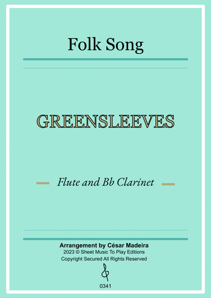 Greensleeves - Flute and Bb Clarinet (Full Score and Parts) image number null