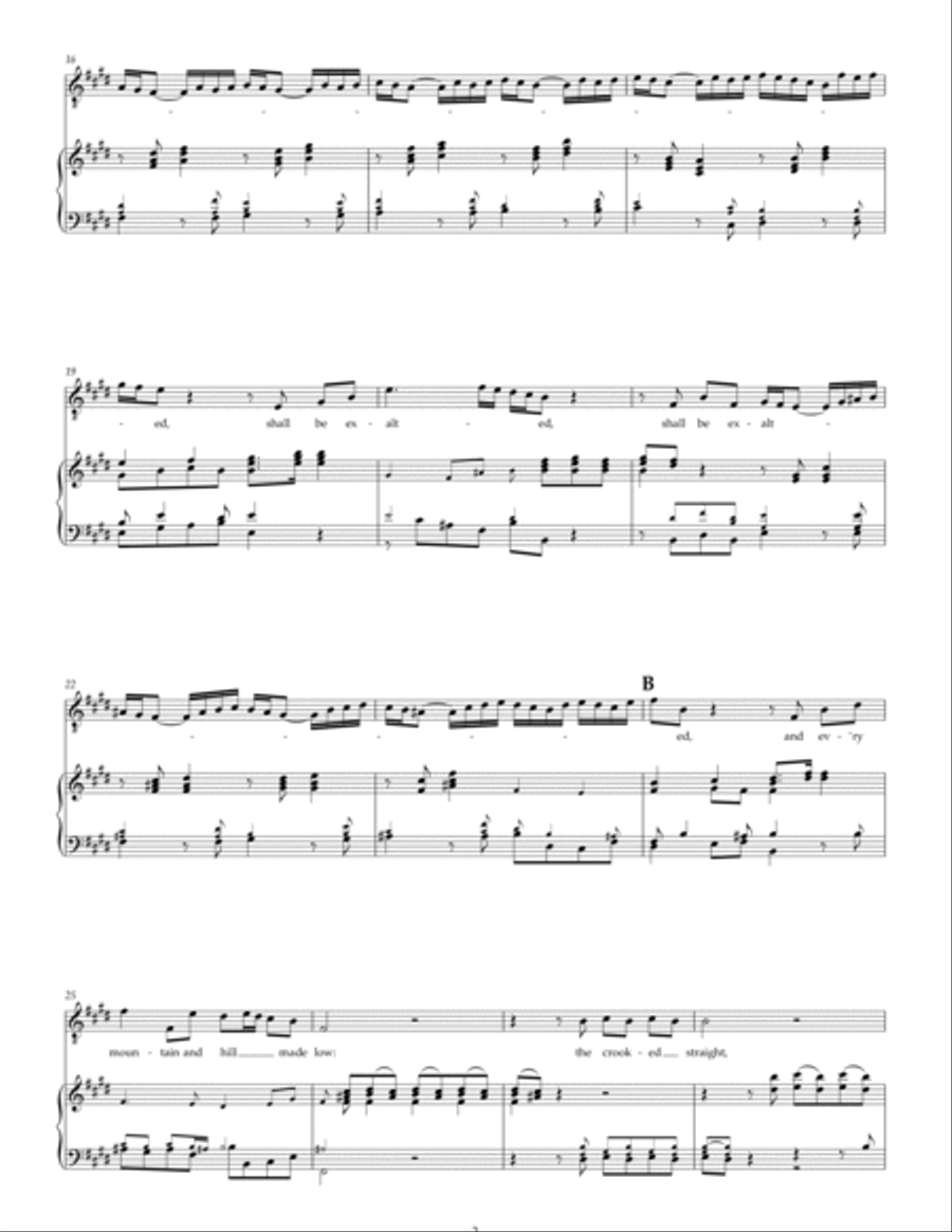 Ev'ry Valley Shall Be Exalted 4-Part scores gallery preview page 2