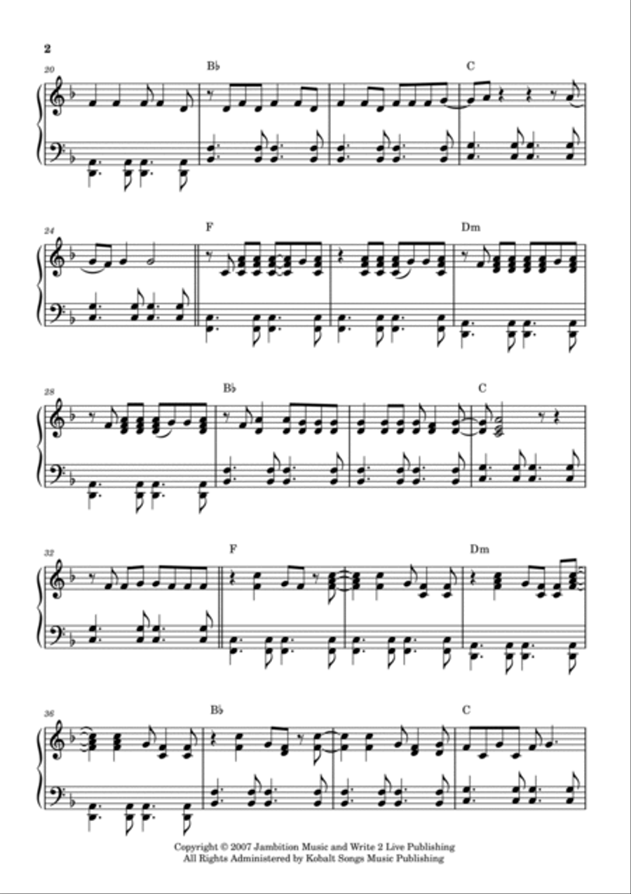Bleeding Love Bleeding Love Easy Piano scores gallery preview page 2