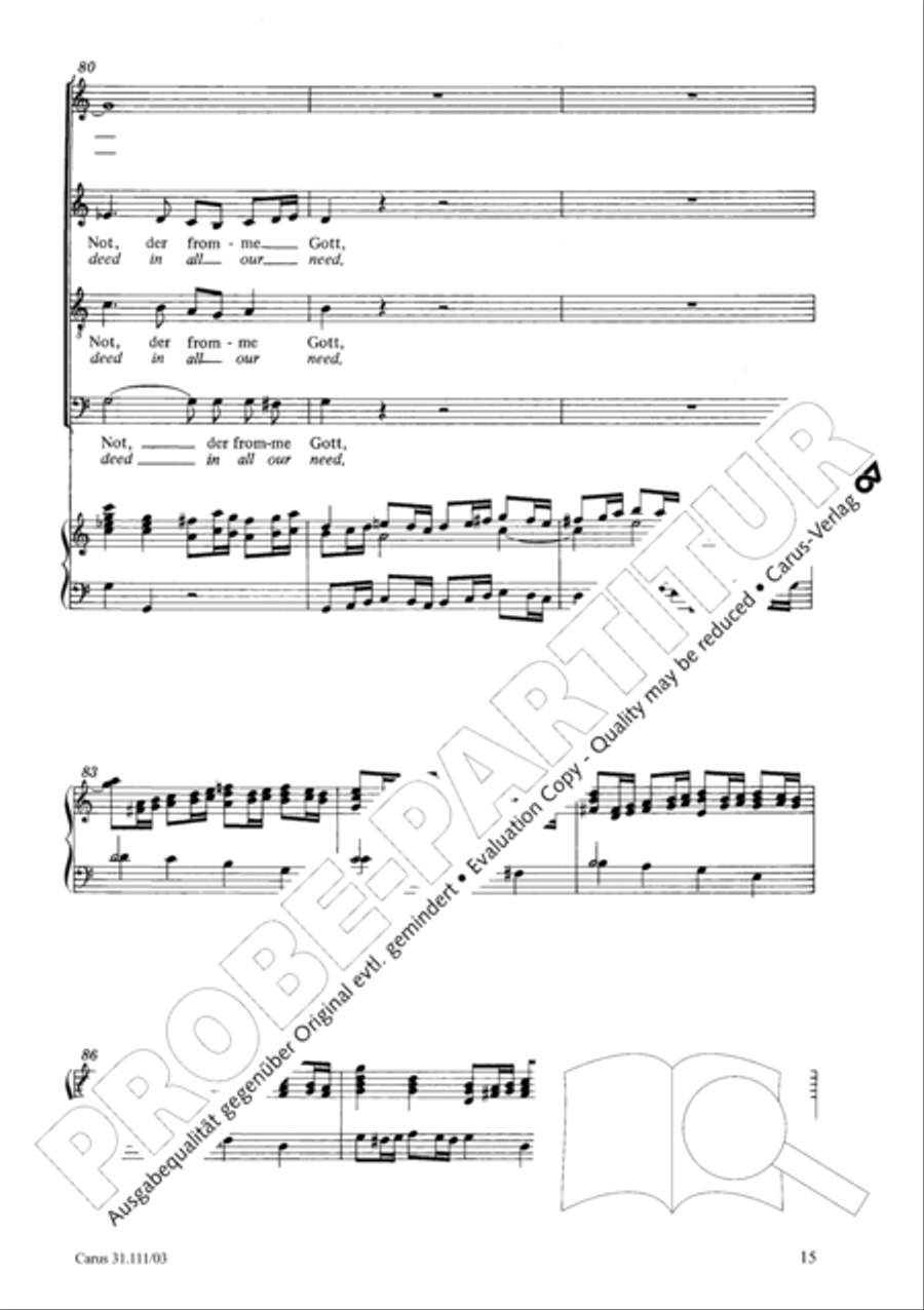 God's will is best, it shall be done (Was mein Gott will, das g'scheh allzeit) 4-Part scores gallery preview page 16