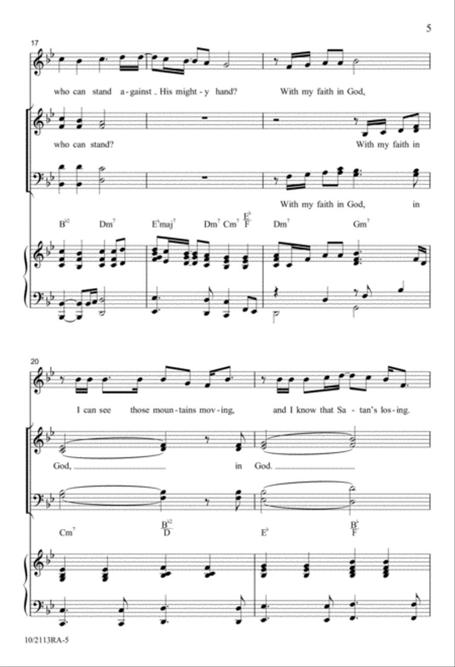 The Lord is on my Side 4-Part scores gallery preview page 5