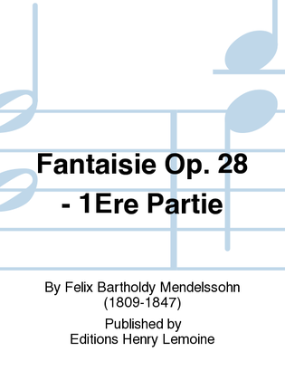 Book cover for Fantaisie Op. 28 - 1ere partie