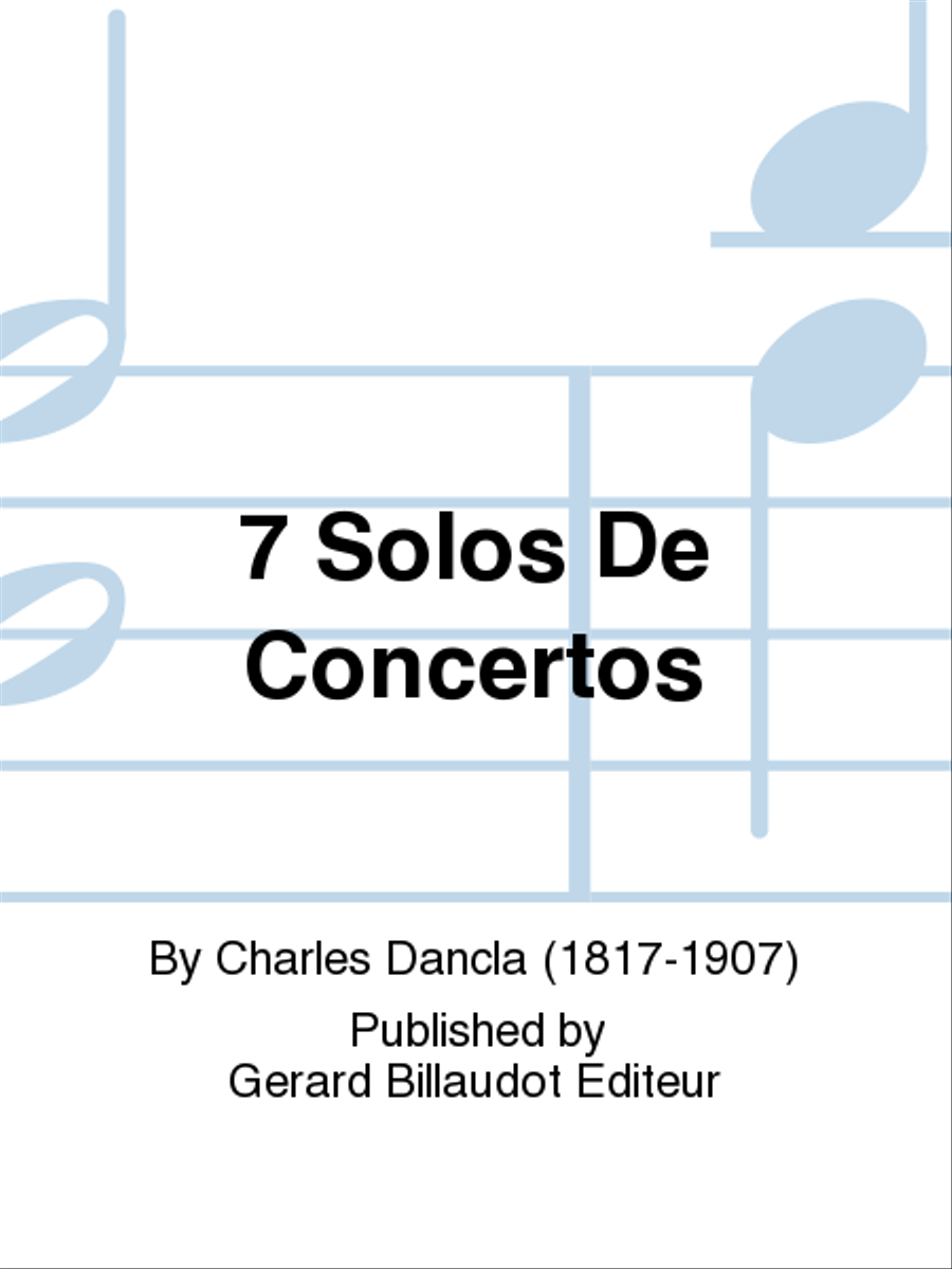 7 Solos de Concertos 7 Solos de Concertos Chamber Music scores gallery preview page 1