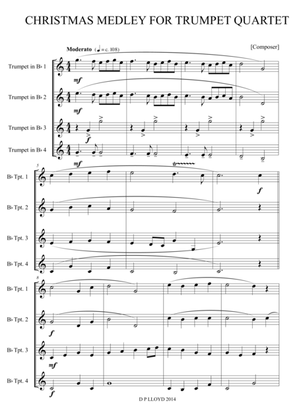 A Christmas medley for Trumpet quartet