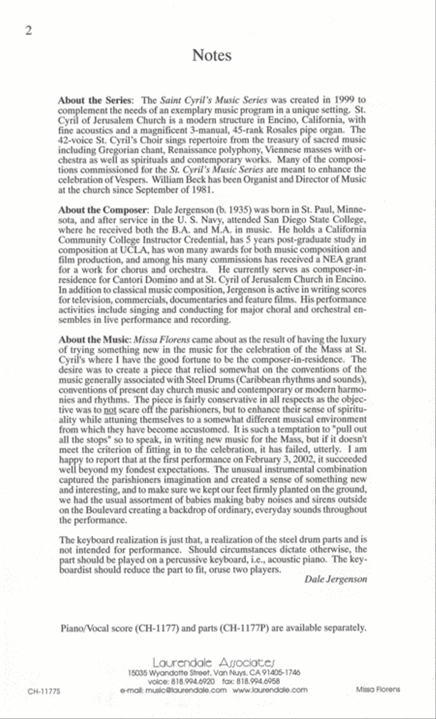 Missa Florens (Full Score) Choir scores gallery preview page 3
