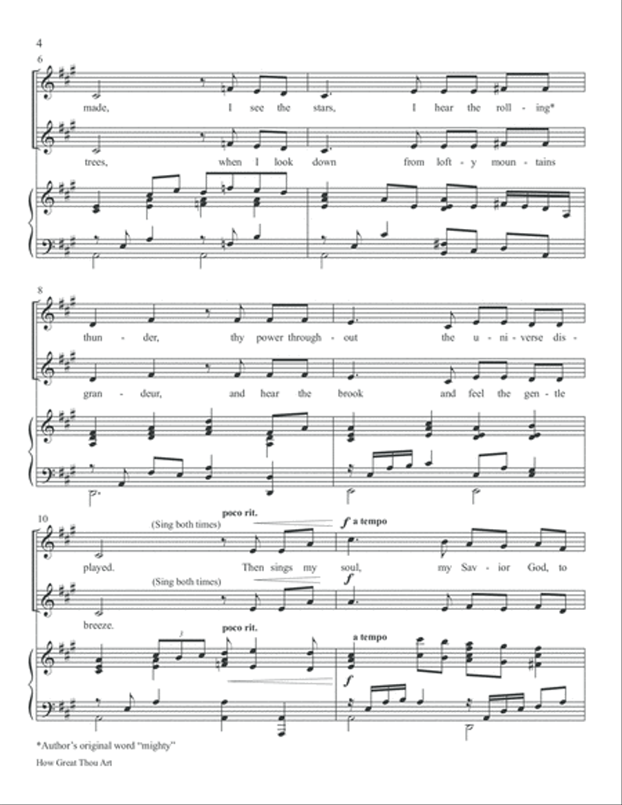 How Great Thou Art High Voice scores gallery preview page 5