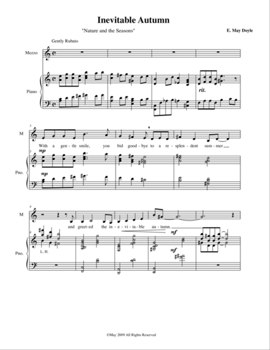 Inevitable Autumn Voice scores gallery preview page 1