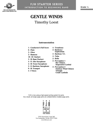 Book cover for Gentle Winds: Score