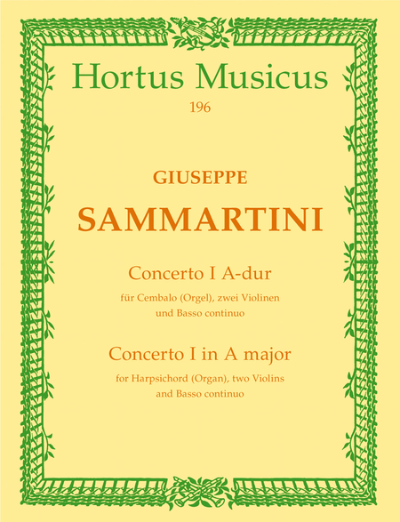 Concerto for Harpsichord or Organ, two Violins and Basso continuo A major