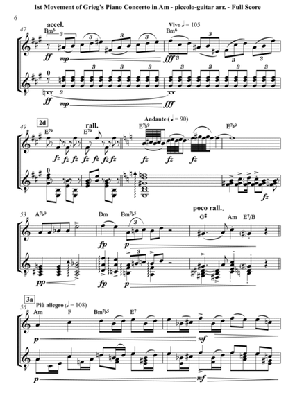 Grieg (Edvard) - First Movement of Grieg's Piano Concerto in A minor - simplified arr. for piccolo ( image number null