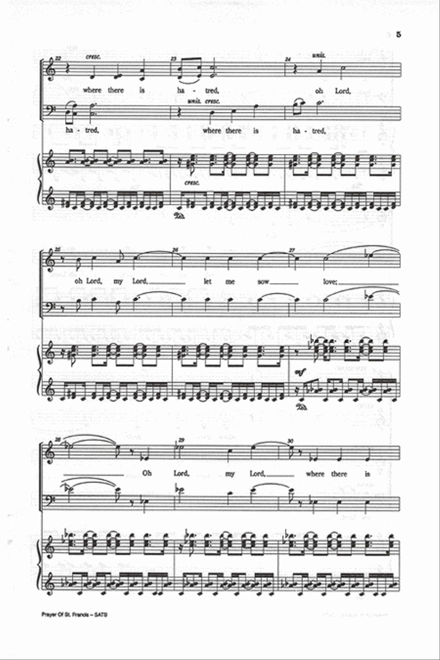 Prayer of St. Francis (Vocal Score) 4-Part scores gallery preview page 4