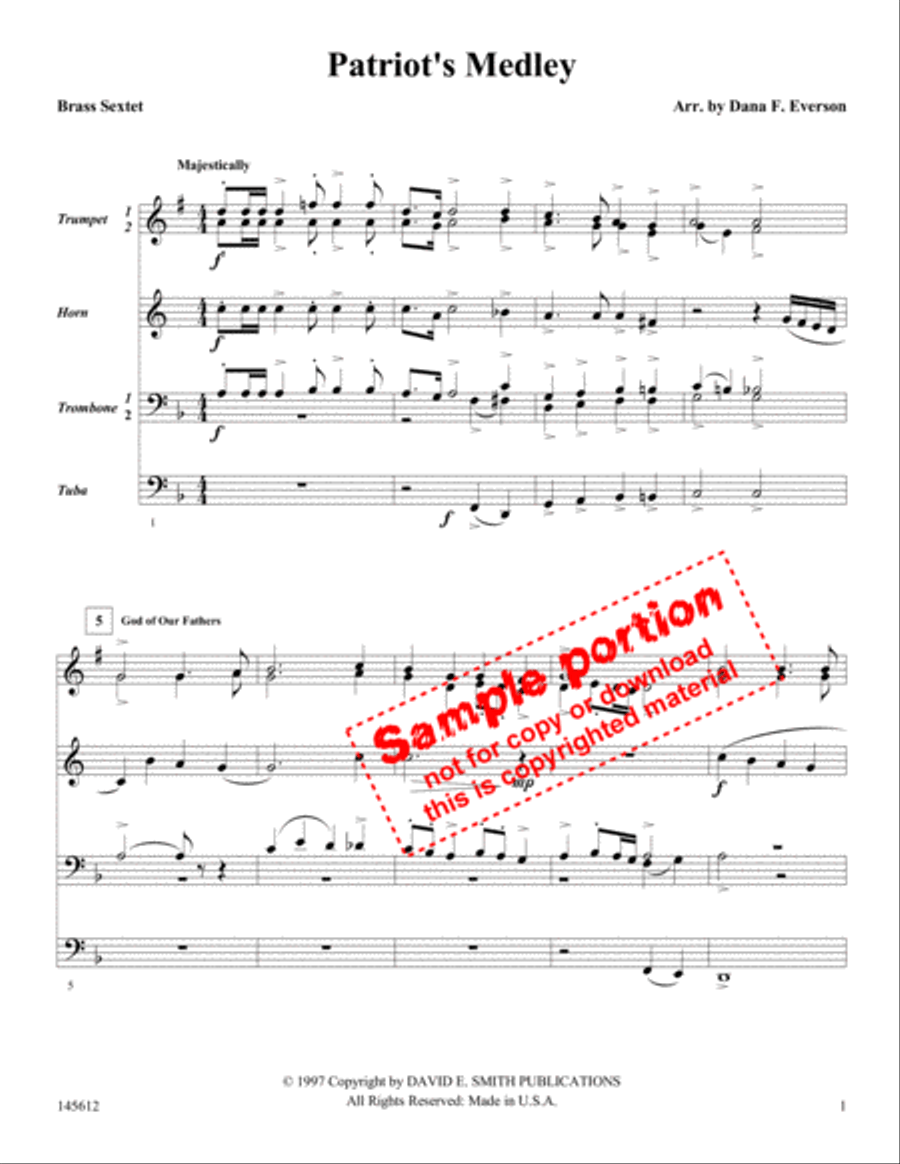 Patriot's Medley Patriot's Medley Brass Ensemble scores gallery preview page 2