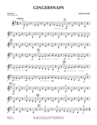 Gingersnaps - Violin 3 (Viola Treble Clef)