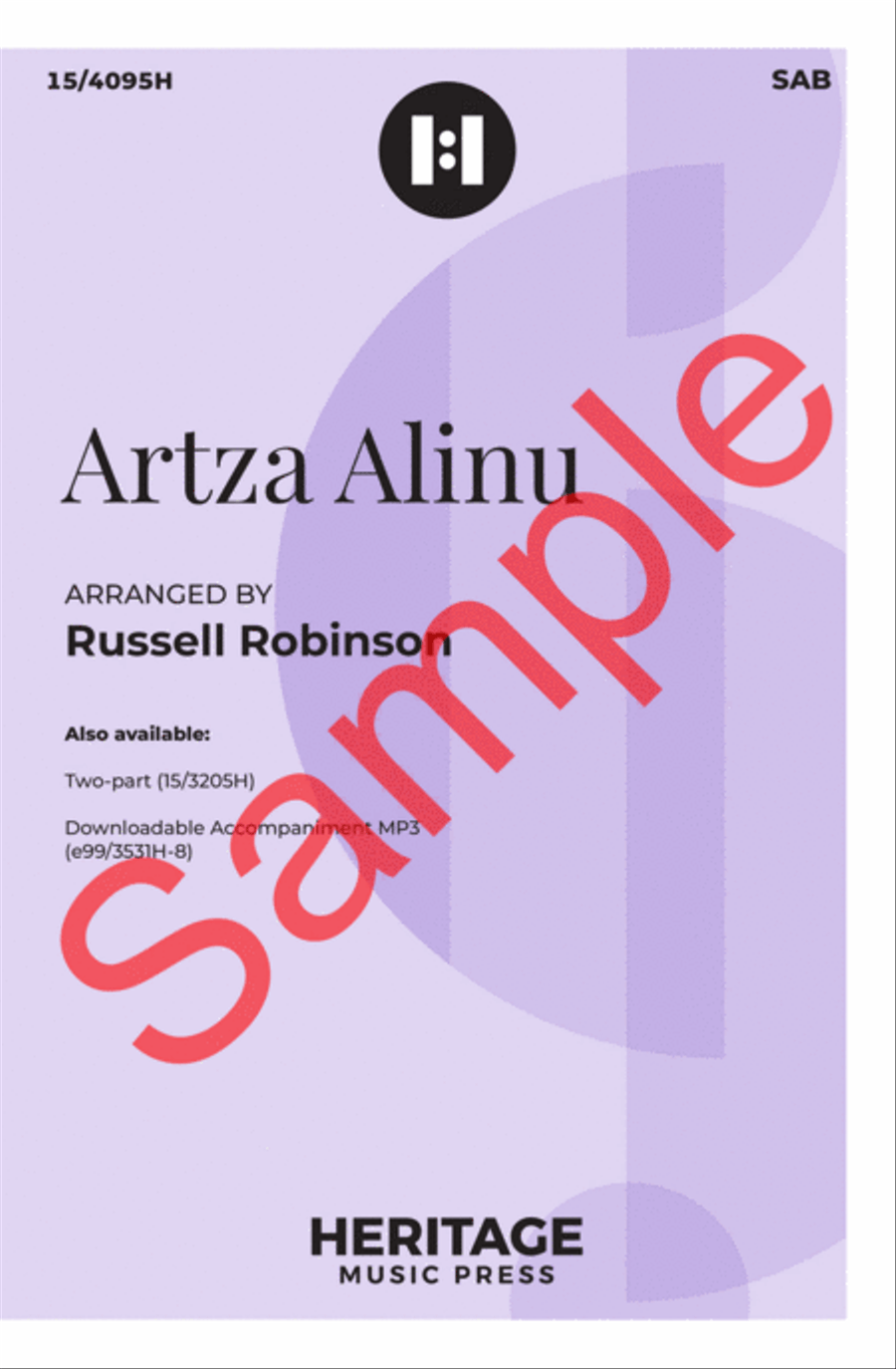 Artza Alinu 3-Part scores gallery preview page 2