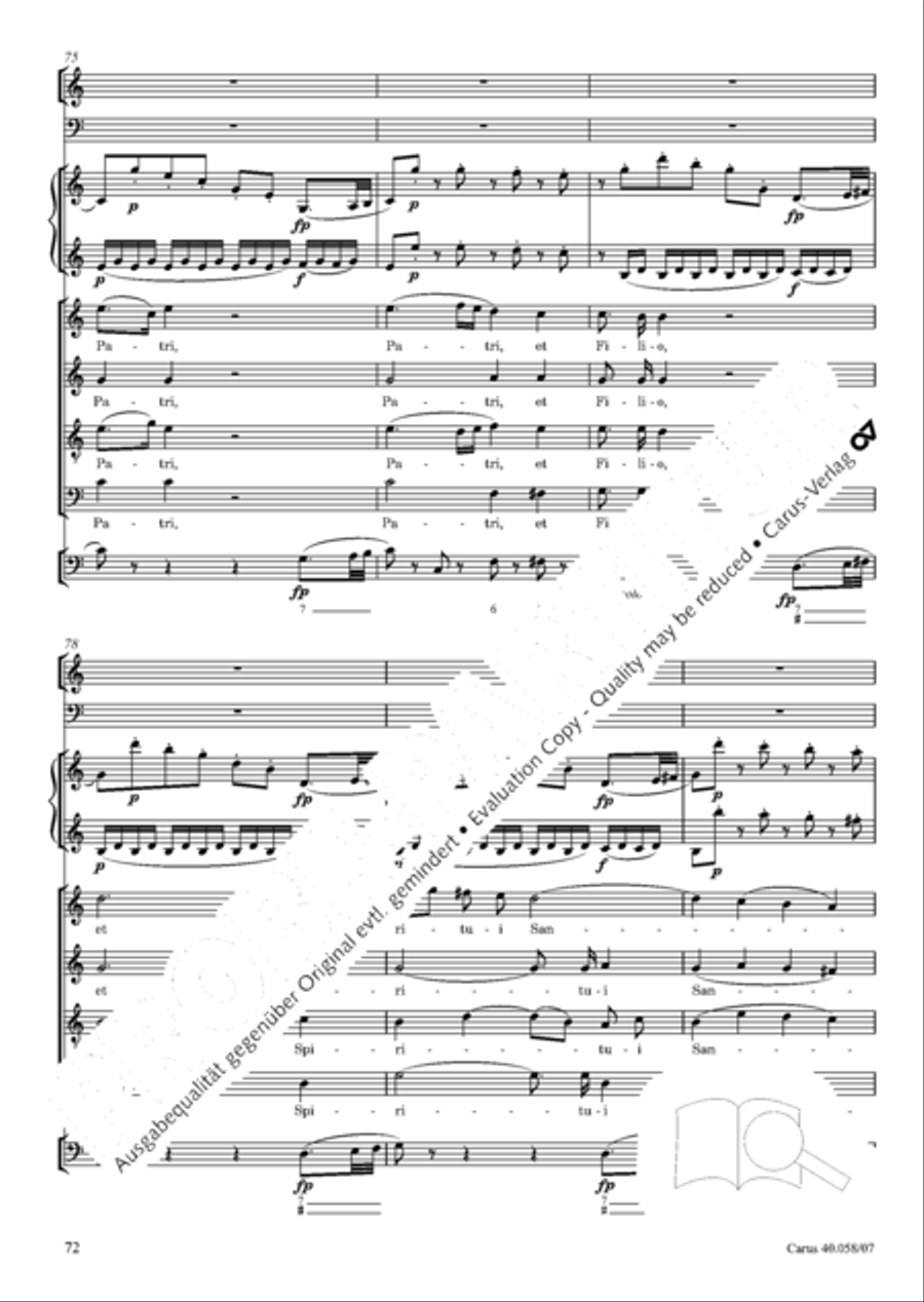 Vesperae solennes de Dominica 4-Part scores gallery preview page 77