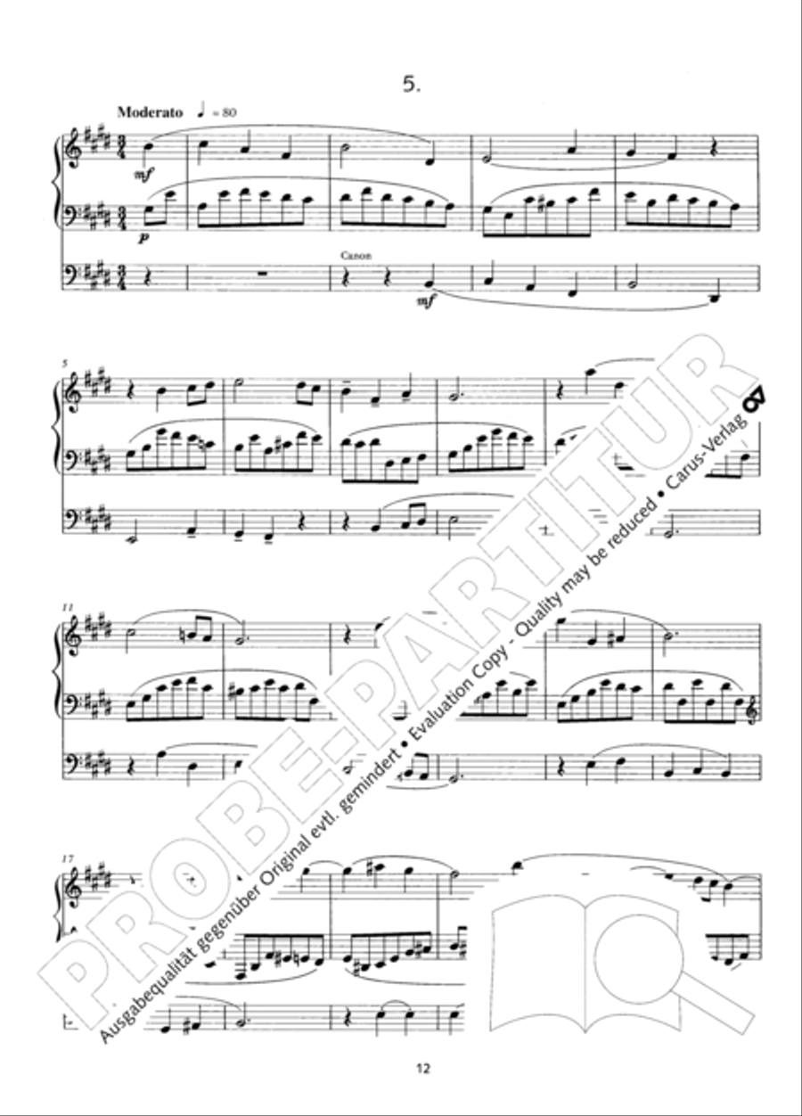 Zwolf Trios fur die Orgel Organ Solo scores gallery preview page 13