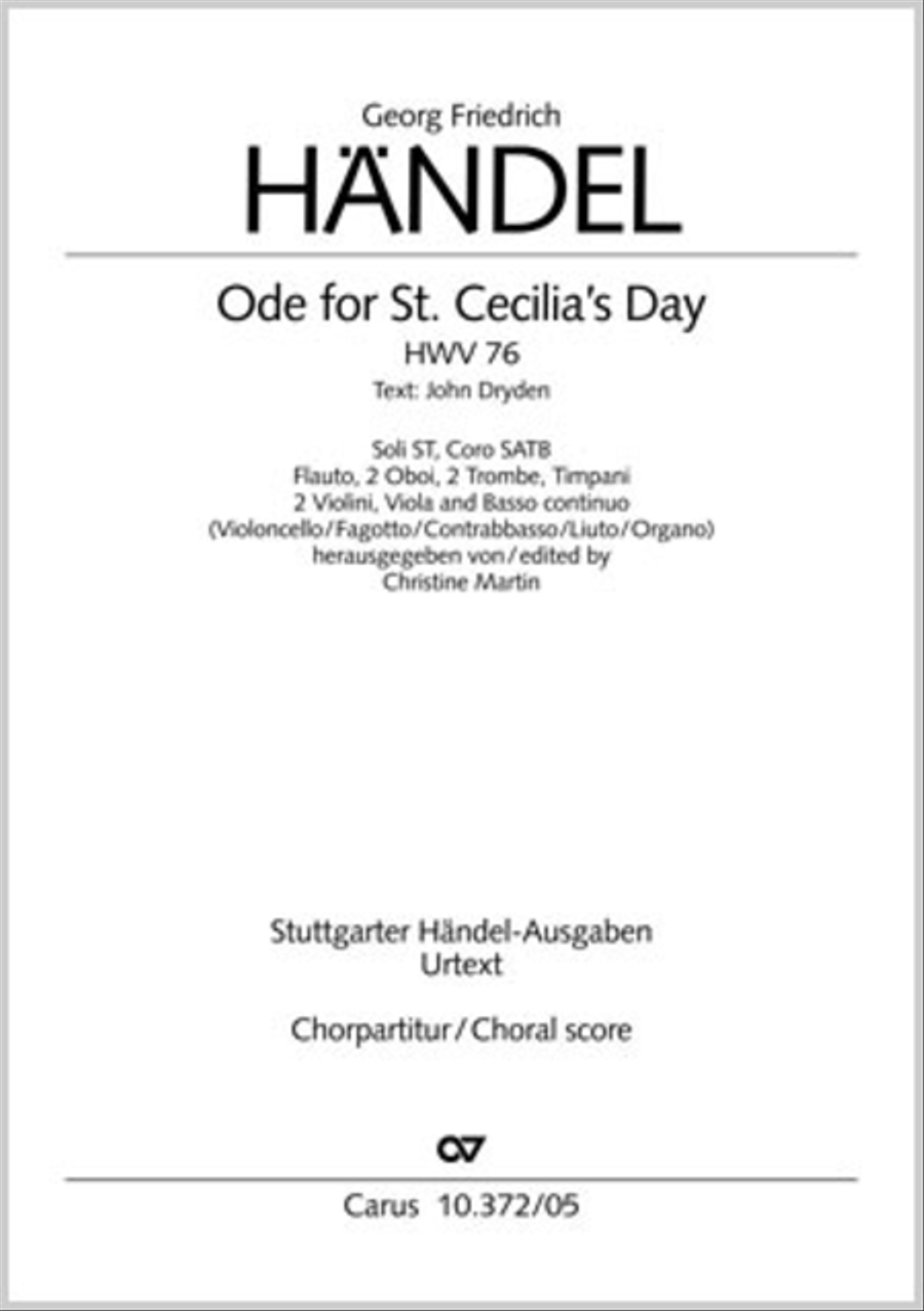 Ode for St. Cecilias Day 4-Part scores gallery preview page 1