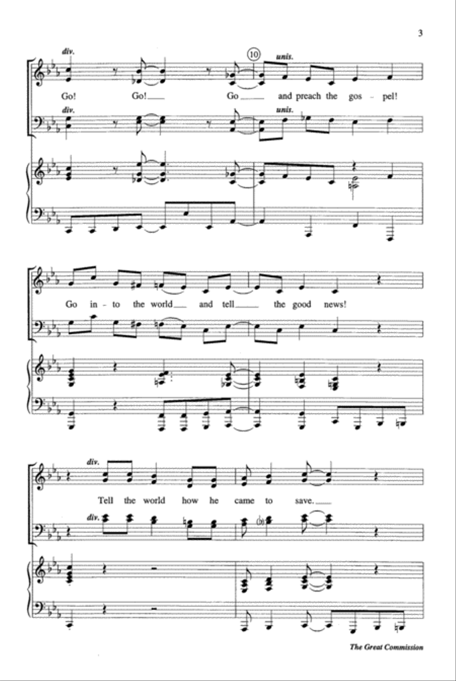 The Great Commission 4-Part scores gallery preview page 3