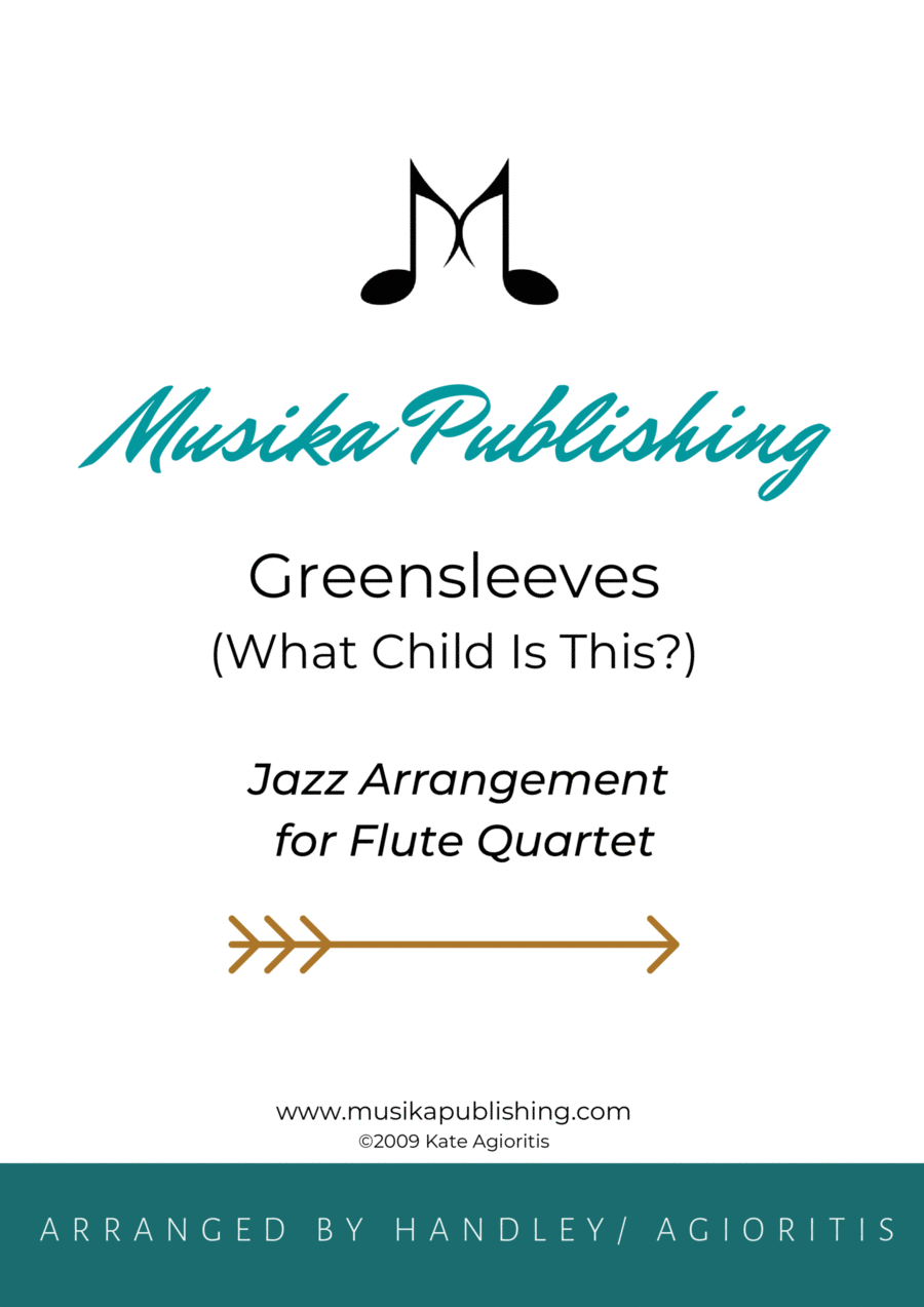 Greensleeves (What Child Is This?) - Jazz Arrangement for Flute Quartet Flute Quartet scores gallery preview page 1