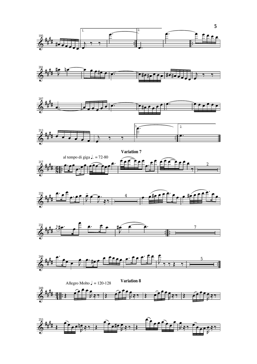 Johann Sebastian Bach/Wehage Goldberg Variations, BWV 988, arranged for SATB saxophone Quartet, alto Saxophone Quartet scores gallery preview page 5