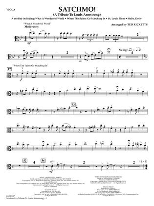 Satchmo! - A Tribute to Louis Armstrong (arr. Ted Ricketts) - Viola