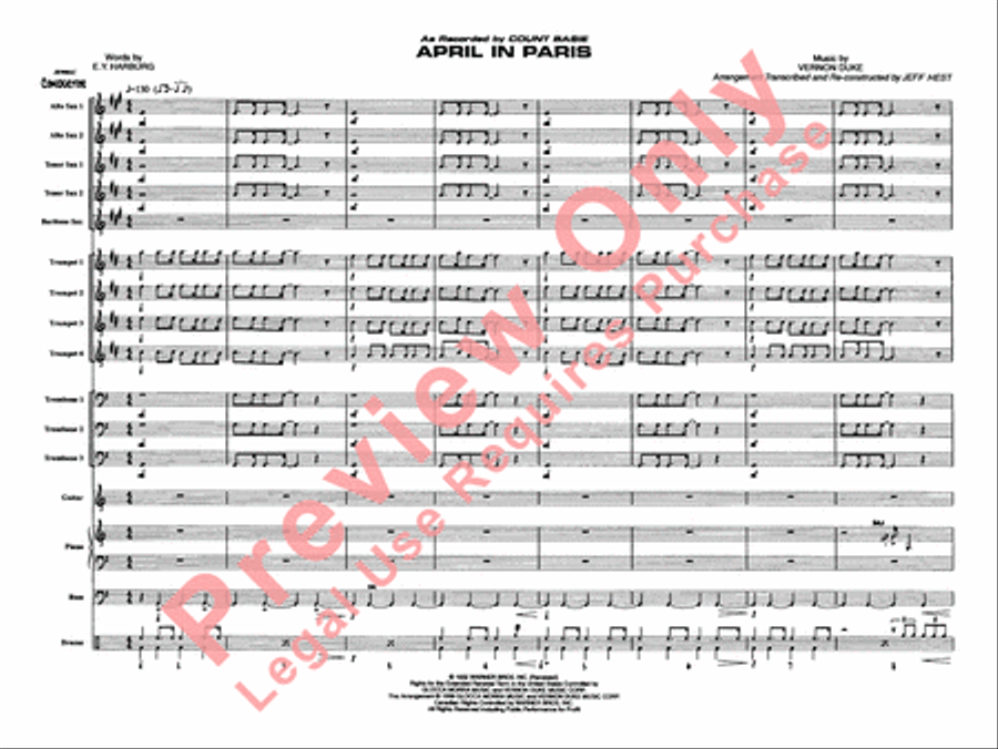 April in Paris April in Paris Jazz Ensemble scores gallery preview page 4