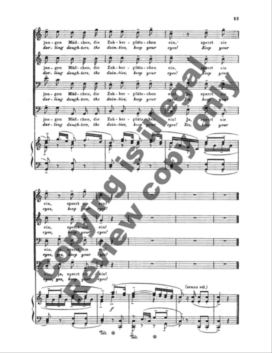 Warning (Warnung), K 433 TTBB scores gallery preview page 8