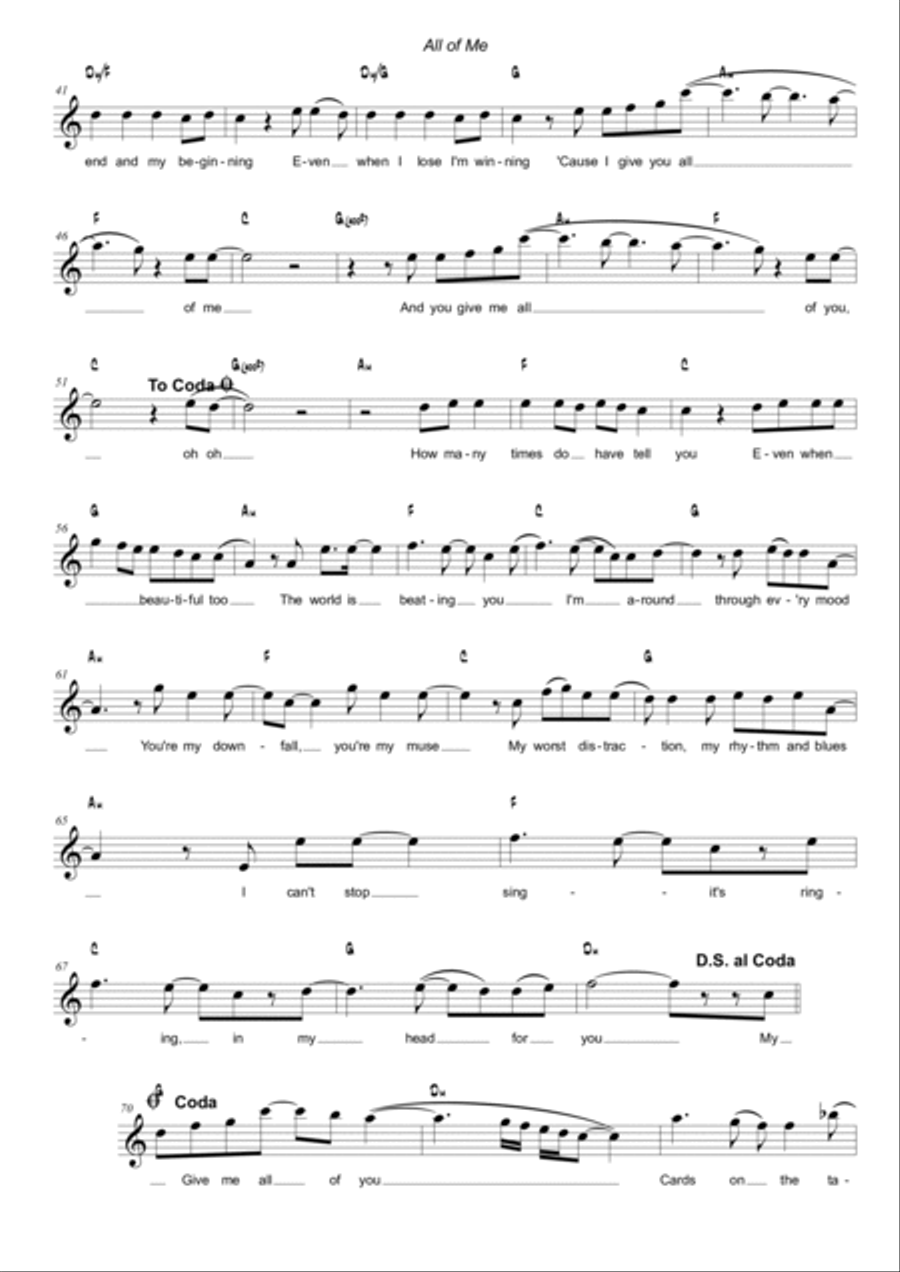 All Of Me Piano scores gallery preview page 2