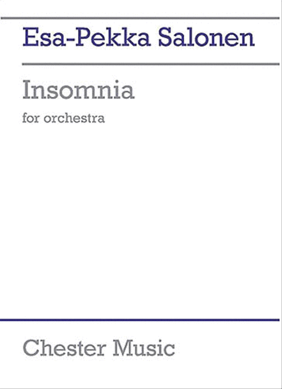 Esa-Pekka Salonen: Insomnia For Orchestra (Score) Orchestra scores gallery preview page 1
