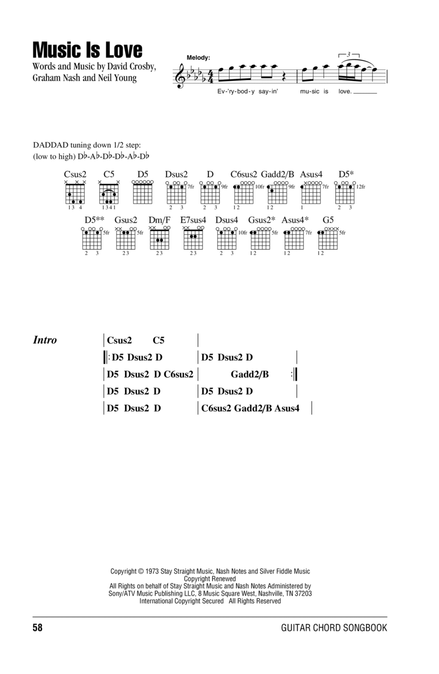 Music Is Love Acoustic Guitar scores gallery preview page 1