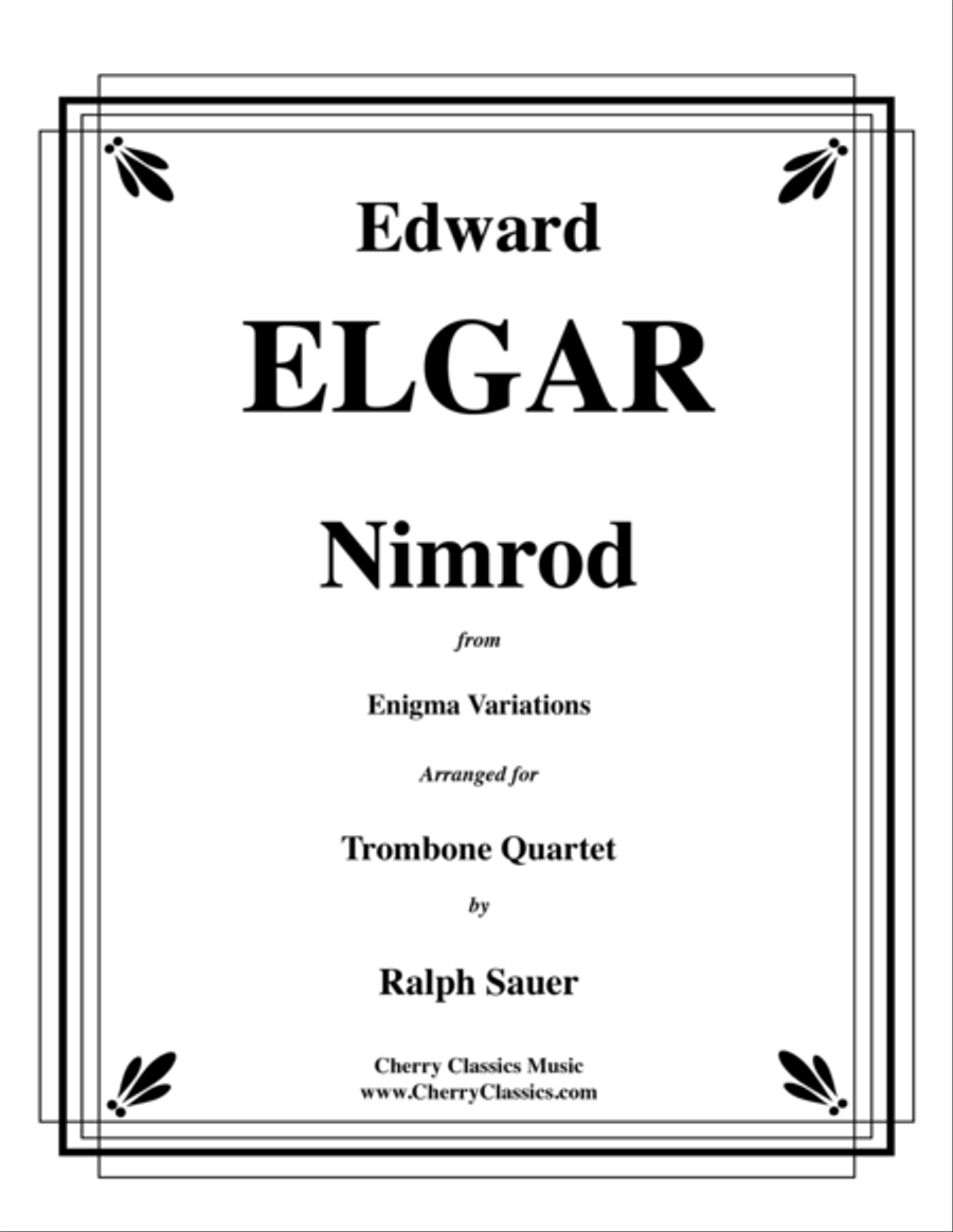 Nimrod from the Engima Variations for Trombone Quartet Trombone Quartet scores gallery preview page 1