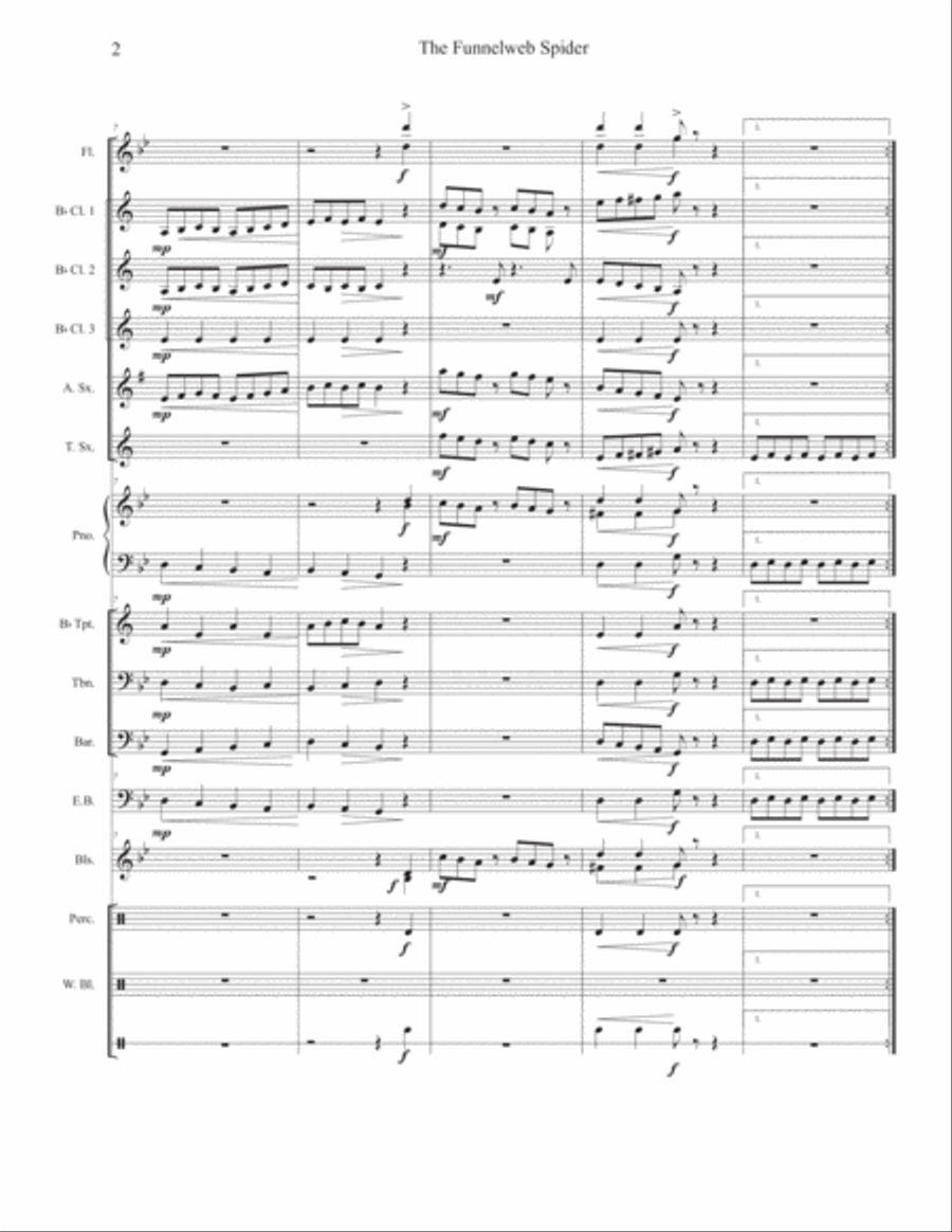 Funnel Web Spider Concert Band scores gallery preview page 2