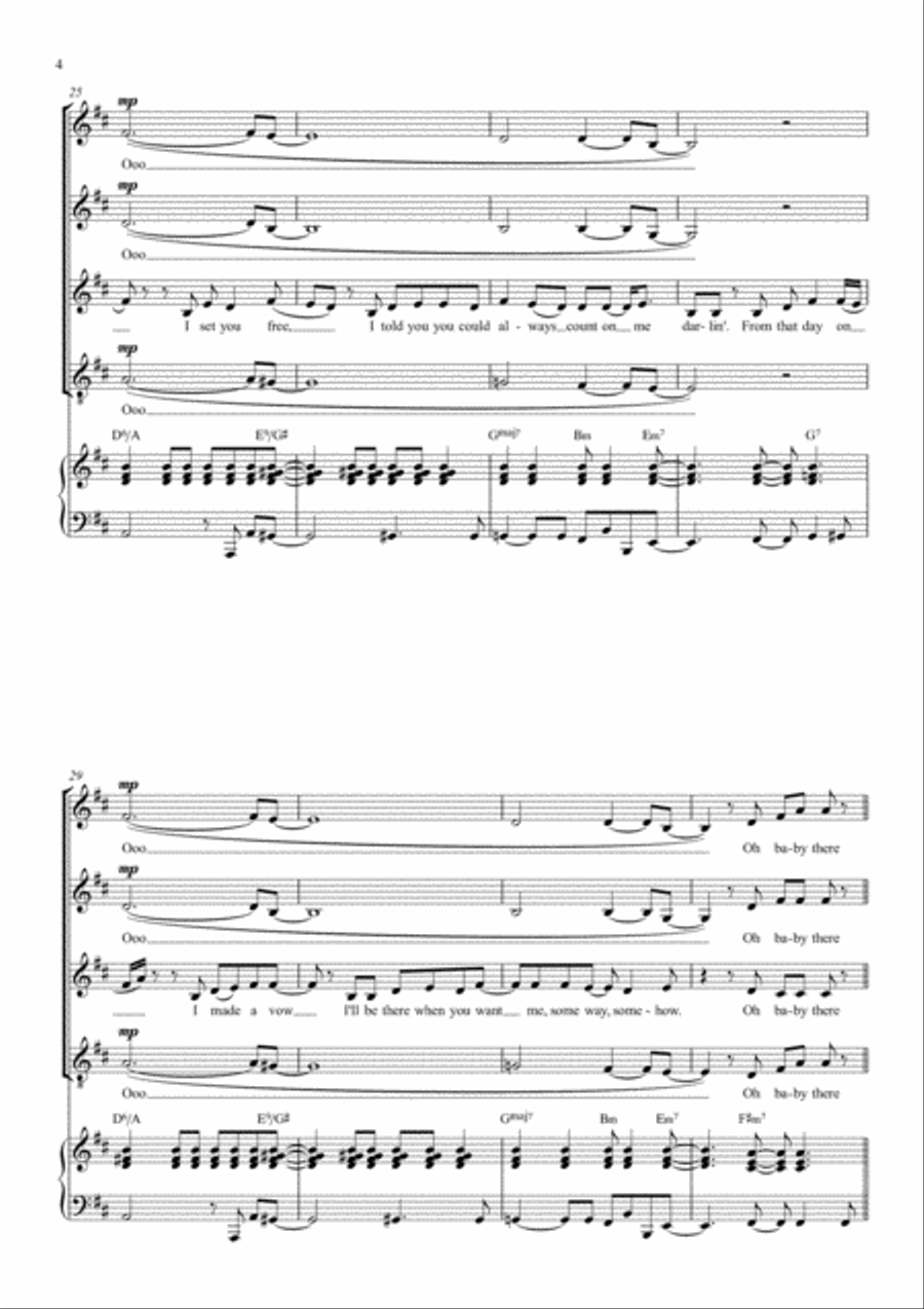 Ain't No Mountain High Enough 4-Part scores gallery preview page 4