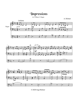 Book cover for Impressions in C Minor for Organ