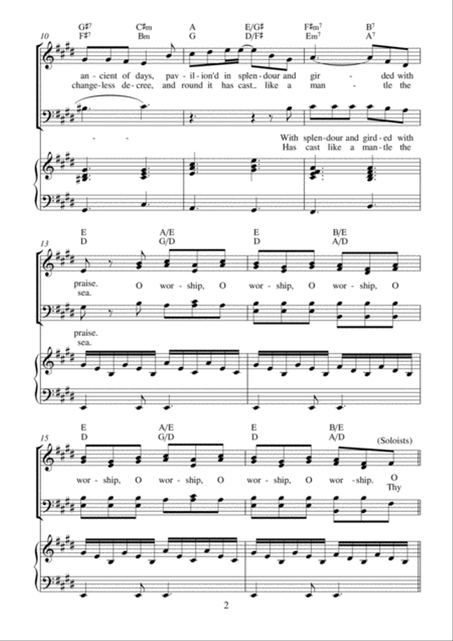 O Worship the King O Worship the King 4-Part scores gallery preview page 3