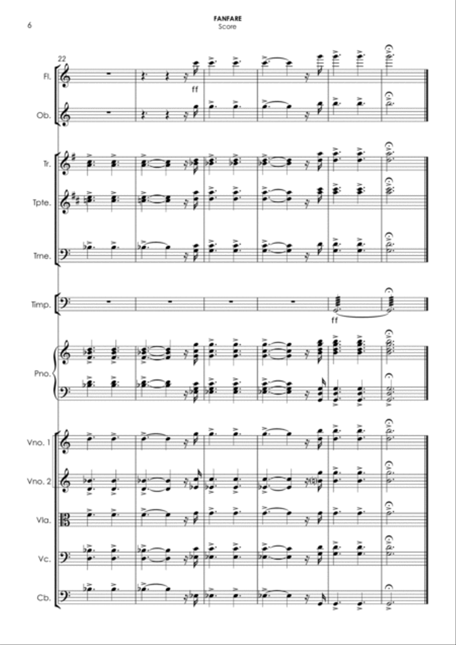 Fanfare (Italian Capriccio) - in C Chamber Orchestra scores gallery preview page 6
