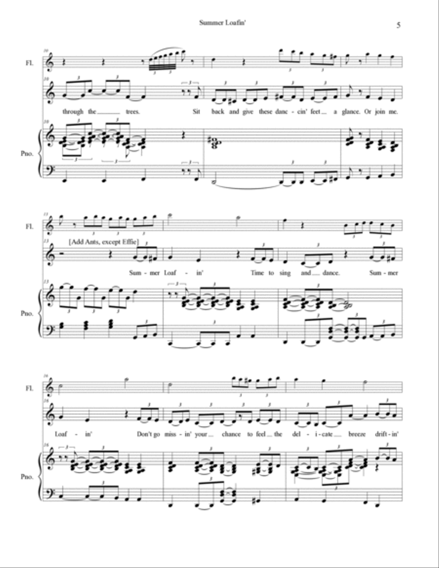 The Ants and the Grasshopper - Piano/VocalScore Unison Choir scores gallery preview page 6