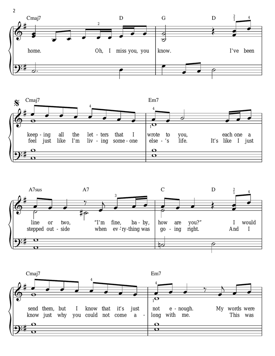 Home Home Easy Piano scores gallery preview page 2