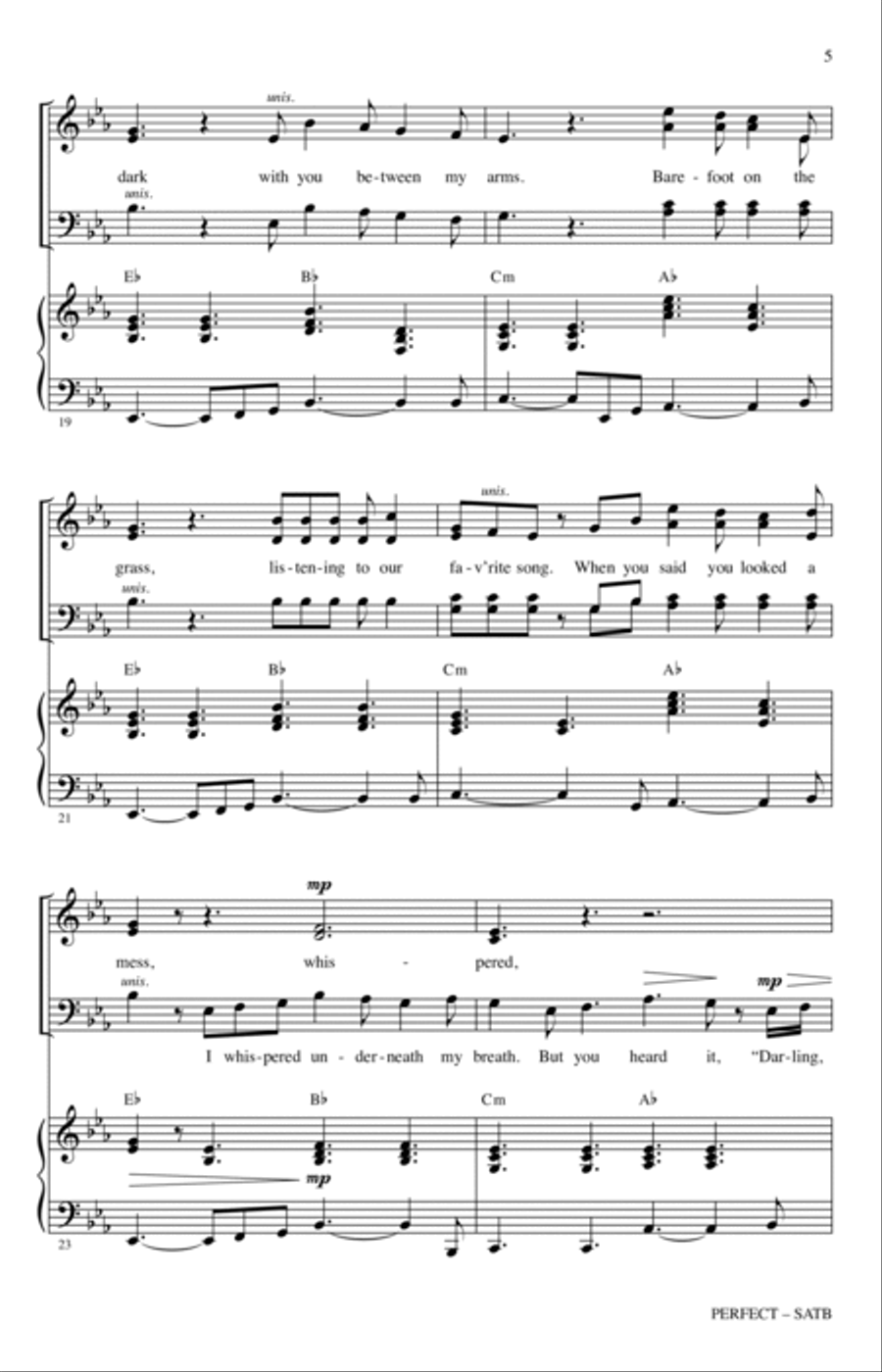 Perfect (arr. Audrey Snyder) 4-Part scores gallery preview page 4