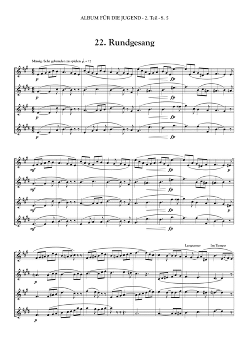 ALBUM FOR THE YOUNG - by R. Schumann - for Saxophone Quartet - part 2
