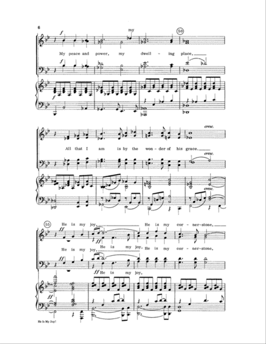 He Is My Joy! 4-Part scores gallery preview page 6