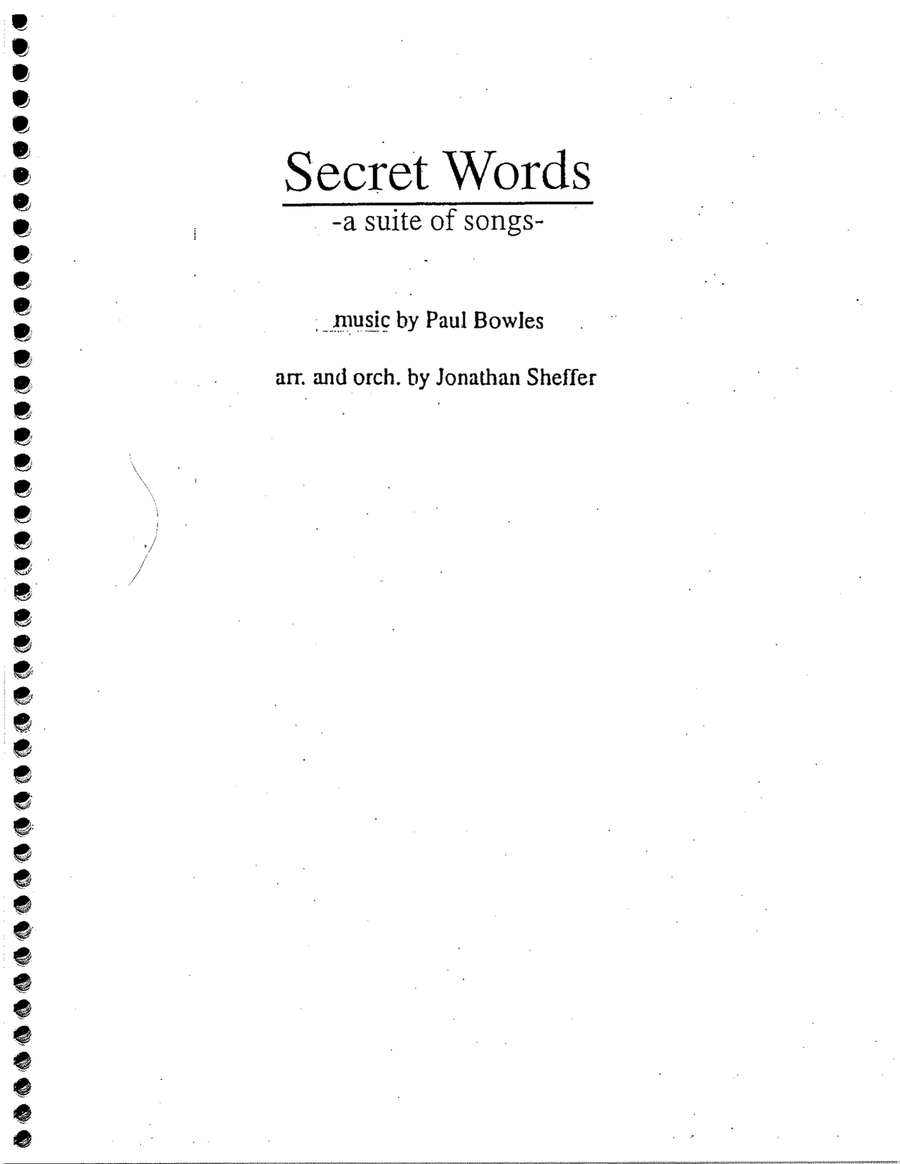 Secret Words - A Suite of Songs Large Ensemble scores gallery preview page 1