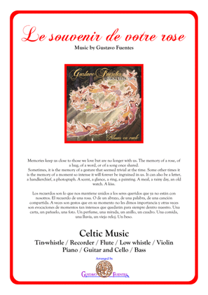 Book cover for Le souvenir de votre rose, Celtic Song by Gustavo Fuentes