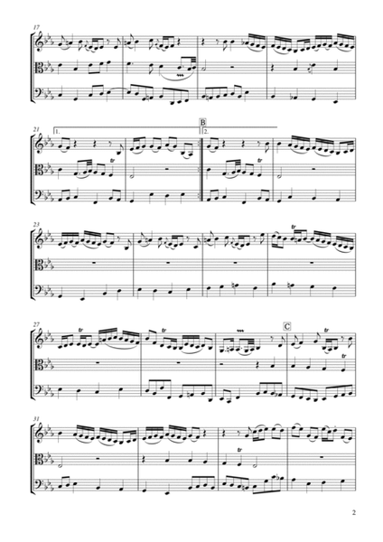 Six Schubler Chorales No.1 BWV645 'Wachet auf. ruft uns die Stimme' for String Trio image number null