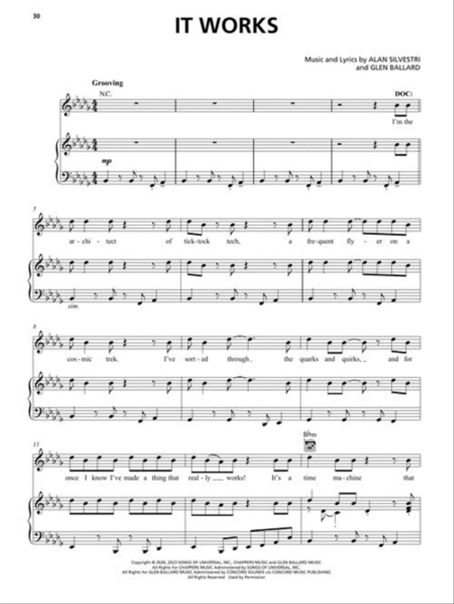 Back to the Future: The Musical Piano, Vocal scores gallery preview page 5