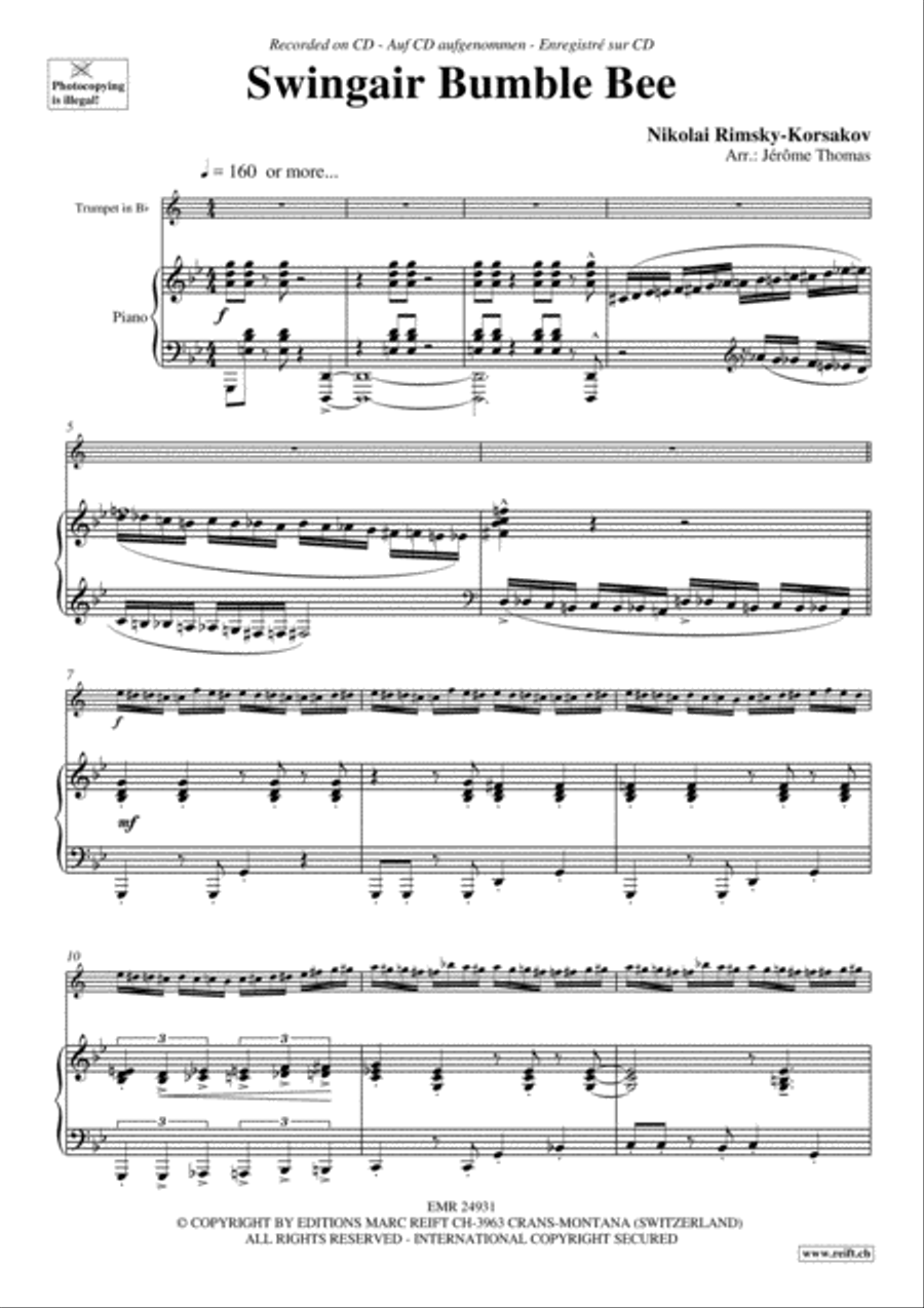 Swingair Bumble Bee Swingair Bumble Bee Trumpet Solo scores gallery preview page 4
