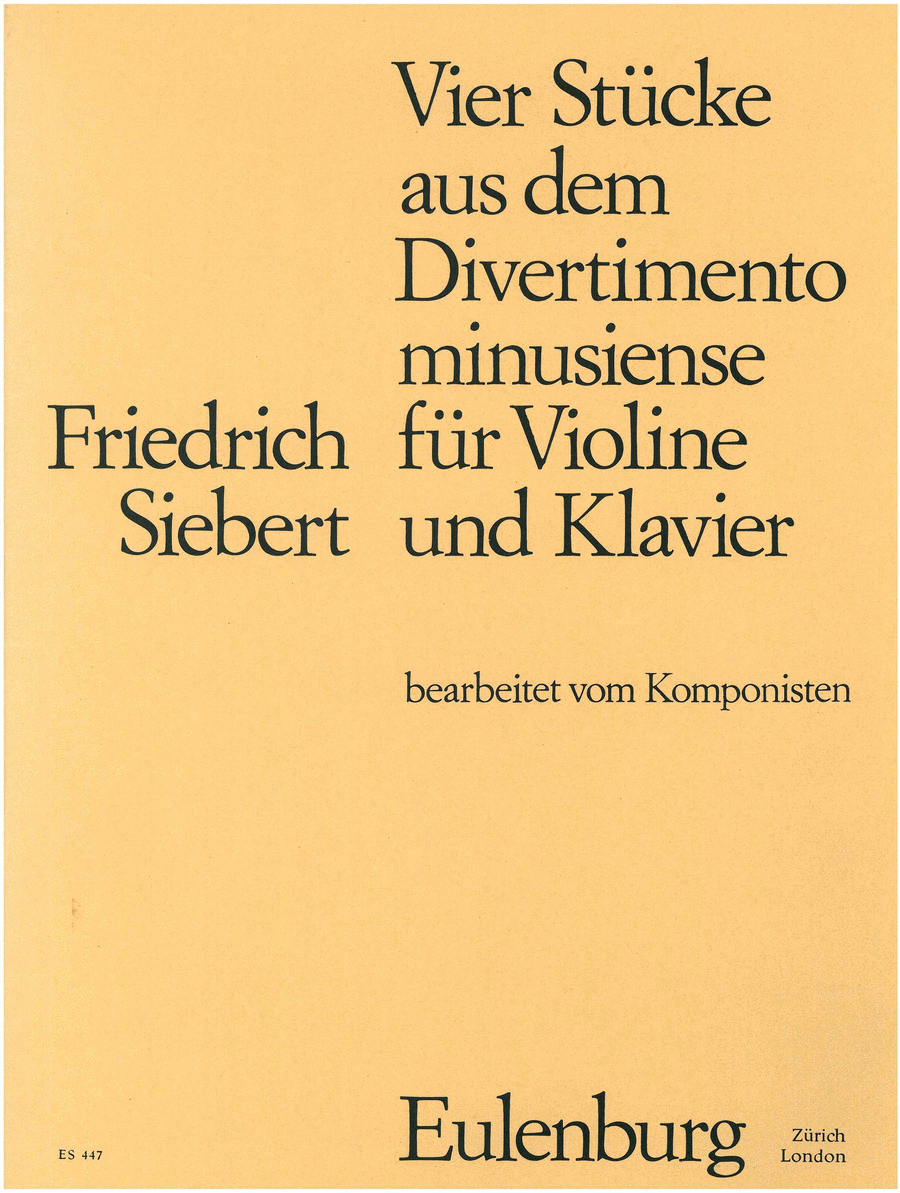 4 pieces from the Divertimento minusiense Violin Solo scores gallery preview page 1