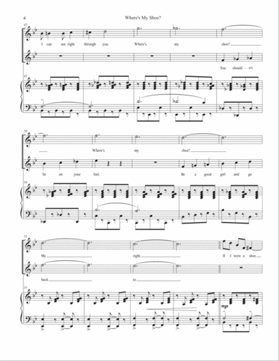 Where's My Shoe? Vocal Duet scores gallery preview page 4